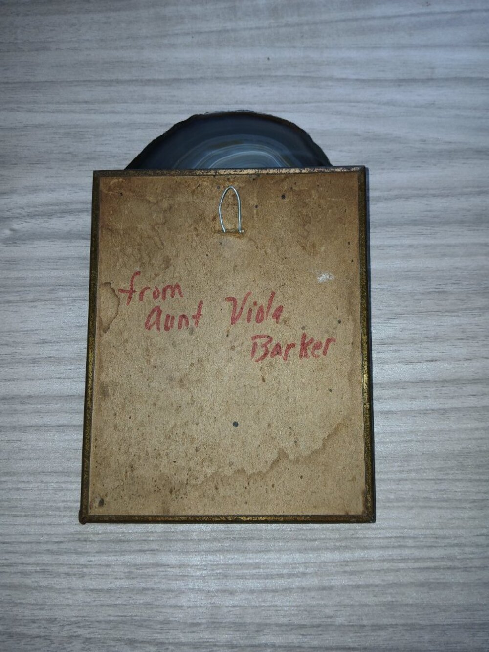 VTG 1960 Reverse Painted Silhouette Clear Glass Hanging Picture Frame - Picture 4 of 4